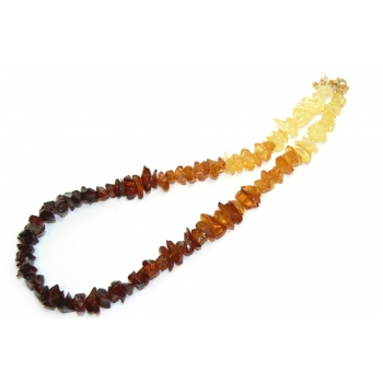 Copal Amber Chip Beaded Necklace